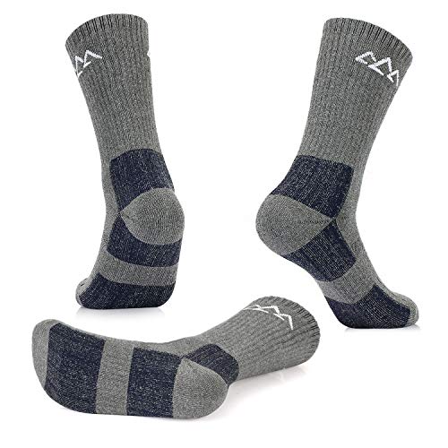 innotree 3 Pack Men's Full Cushioned Hiking Walking Socks, Quarter Crew Socks