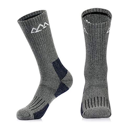 innotree 3 Pack Men's Full Cushioned Hiking Walking Socks, Quarter Crew Socks