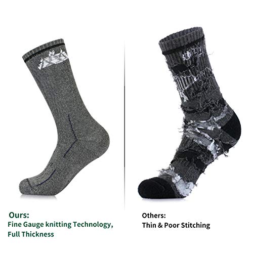 innotree 3 Pack Men's Full Cushioned Hiking Walking Socks, Quarter Crew Socks