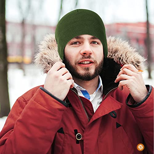 Thicker Fleece Watch Cap Neck Gaiter Set Winter Warm Beanie Hat for Men/Women Cycling Skiing Hiking Tactical Skull Cap