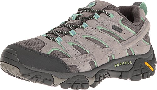 Merrell Women's Moab 2 Waterproof Hiking Shoe, Drizzle/Mint, 9 M US