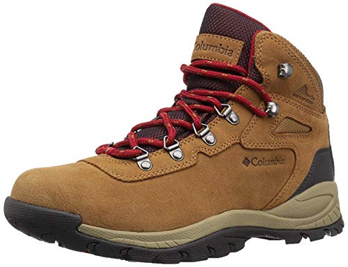 Columbia Women's Newton Ridge Plus Waterproof Amped, Elk/Mountain Red, 9.5