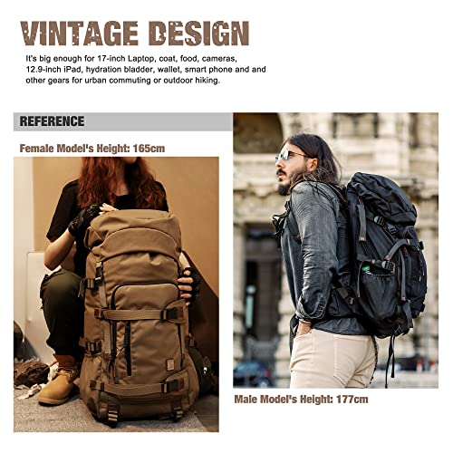 TAK Hiking Backpack for Men Women 45L Outdoor Travel Camping Day Pack