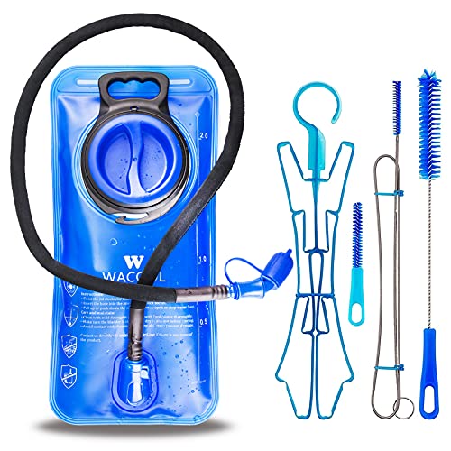 WACOOL 2L 2Liter 70oz BPA Free PEVA Hydration Pack Bladder Leak-Proof Water Reservoir (Hydration Bladder with Cleaning Kit)