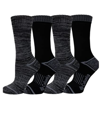 Columbia Women's Moisture Control Crew 4-Pair Socks, One Size US