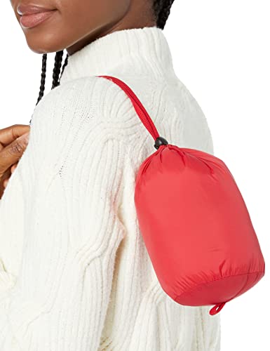 Amazon Essentials Women's Lightweight Long-Sleeve Water-Resistant Puffer Jacket (Available in Plus Size), Red, Small