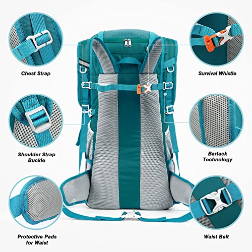 HOMIEE 50L Hiking Backpack Travel Backpack Waterproof Daypack Outdoor Camping Climbing Backpack with Rain Cover