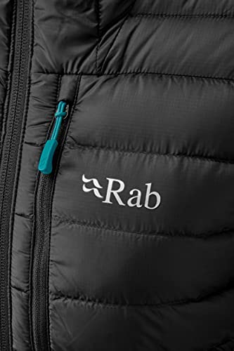 Rab Women's Microlight Alpine Down Jacket for Hiking, Climbing, and Skiing - Black - Large