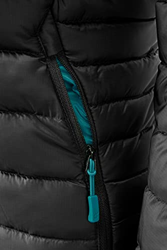 Rab Women's Microlight Alpine Down Jacket for Hiking, Climbing, and Skiing - Black - Large