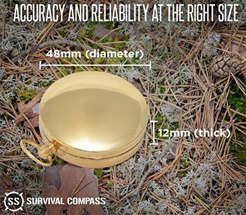 Sharp Survival Best Camping Survival Compass | Glow in The Dark Military Compass Survival Gear Compass