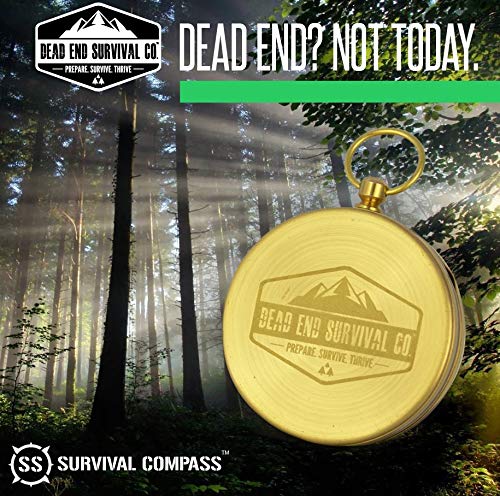 Sharp Survival Best Camping Survival Compass | Glow in The Dark Military Compass Survival Gear Compass