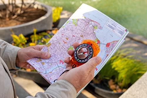 Orienteering Compass - Hiking Backpacking Compass - Advanced Scout Compass Camping and Navigation - Boy Scout Compass Kids - Childrens Compasses for Map Reading - Baseplate Compass Survival