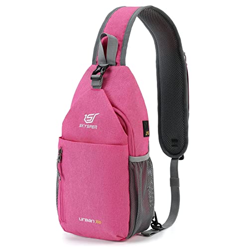 SKYSPER Sling Bag Crossbody Backpack - Chest Shoulder Cross Body Bag Travel Hiking Casual Daypack