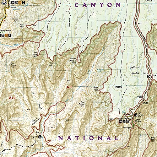 Grand Canyon, North and South Rims [Grand Canyon National Park] (National Geographic Trails Illustrated Map)