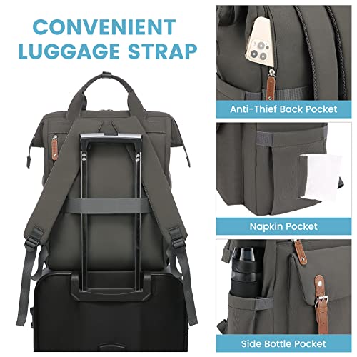 LOVEVOOK Laptop Backpack for Women, Teacher Nurse Bag Work Travel Computer Backpacks Purse,College School Student Bookbag