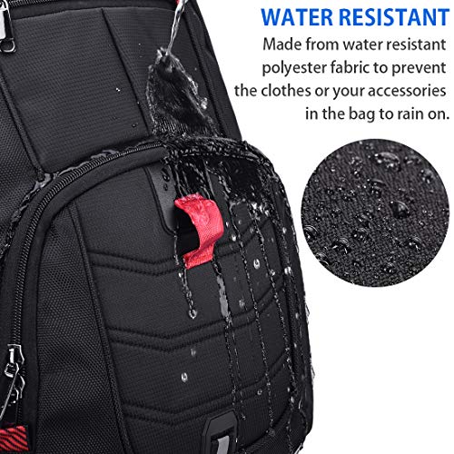 Laptop Backpack 17 Inch Waterproof Extra Large TSA Travel Backpack Anti Theft College Business Mens Backpacks with USB Charging Port 17.3 Gaming Computer Backpack for Women Men Black 45L