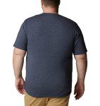 Columbia Men's Thistletown Park Crew Short Sleeve Tee, Medium - Nocturnal Heather