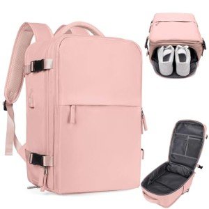 UPPACK Backpack For Women Men Travel Bag Pink Watreproof Hiking Backpack College Laptop Backpack For School Travel Essentials Carry On Bag