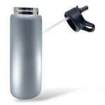Triple-Insulated Stainless Steel Water Bottle with Straw Lid - Flip-Top Lid - Wide-Mouth Cap (25 Oz) Insulated Water Bottles, Keeps Hot and Cold - Sports Canteen Water Bottle Great for Hiking & Biking