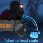 COSOOS LED Headlamp Flashlight with Carrying Case, Head Lamp,Waterproof Running Headlamp,Bright Headlight for Adults,Kids,Camping,Jogging,Reading,Runner,Only 1.6oz/48g(NO AA Battery)