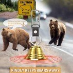 NedFoss 2" Loud Bear Bell with Whistle Set for Hikers, 3 in 1 Hiking Gear Solid Brass Bear Bells with Silencer, Emergency Whistle and Carabiner for Survival, Hiking, Biking, Fishing, Climbing