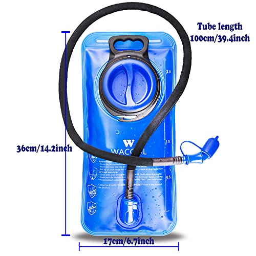WACOOL 2L 2Liter 70oz BPA Free PEVA Hydration Pack Bladder Leak-Proof Water Reservoir (Hydration Bladder with Cleaning Kit)