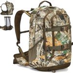 TR Hunting Backpack Internal Frame, Waterproof Hunting Pack with Rain Cover, 2200cu Realtree Edge Camo Hunting Daypack for Rifle Bow Gun