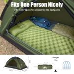 Night Cat Backpacking Tent for One 1 to 2 Persons Lightweight Waterproof Camping Hiking Tent for Adults Kids Scouts Easy Setup Single Layer 2.2x1.2m
