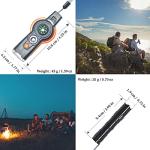 CSGTSWGS 7-in-1 Safety Whistle (2 PCS) Emergency Whistles Hiking Essentials, Outdoor Multifunctional Tools Survival Whistle and a Mini Flashlight for Camping Climbing Hiking Exploring Hunting Fishing