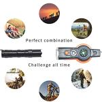 CSGTSWGS 7-in-1 Safety Whistle (2 PCS) Emergency Whistles Hiking Essentials, Outdoor Multifunctional Tools Survival Whistle and a Mini Flashlight for Camping Climbing Hiking Exploring Hunting Fishing