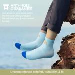 innotree 5 Pack Women's Cushioned Hiking Walking Running Socks, Crew Ankle Socks