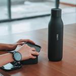 LARQ Bottle - Self-Cleaning and Insulated Stainless Steel Water Bottle with Award-winning Design and UV Water Sanitizer, 17oz, Obsidian Black