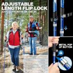 Collapsible Aluminum Trekking Poles with Quick Lock