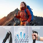 Collapsible Aluminum Trekking Poles with Quick Lock
