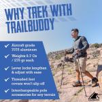 TrailBuddy Lightweight Trekking Poles for All Hikers