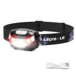 Lepro Rechargeable LED Headlamp - Super Bright and Waterproof