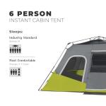 CORE Instant Cabin Tent for 6 | Easy Pop-Up Setup