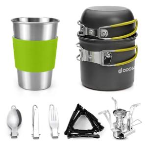 Odoland Camping Cookware Set for Hiking & Picnics