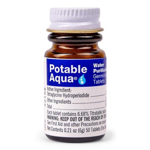 Potable Aqua Water Purification Tablets - 50 Pack