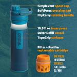 GRAYL UltraPress Water Purifier Bottle - Forest Blue