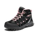 NORTIV 8 Women's Waterproof Hiking Boots - Black/Pink