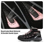 NORTIV 8 Women's Waterproof Hiking Boots - Black/Pink
