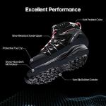 NORTIV 8 Women's Waterproof Hiking Boots - Black/Pink