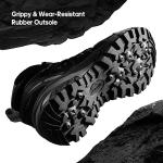 NORTIV 8 Women's Waterproof Hiking Boots - Black/Pink