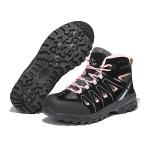 NORTIV 8 Women's Waterproof Hiking Boots - Black/Pink
