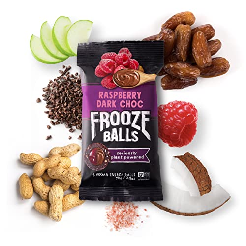 Frooze Balls Double-Filled Variety Pack. Plant-Powered, Energy Balls. Healthy Vegan Snacks, Gluten-Free, non-GMO (6 count, each with 5 balls). Great for lunch boxes, hiking, workout + travel