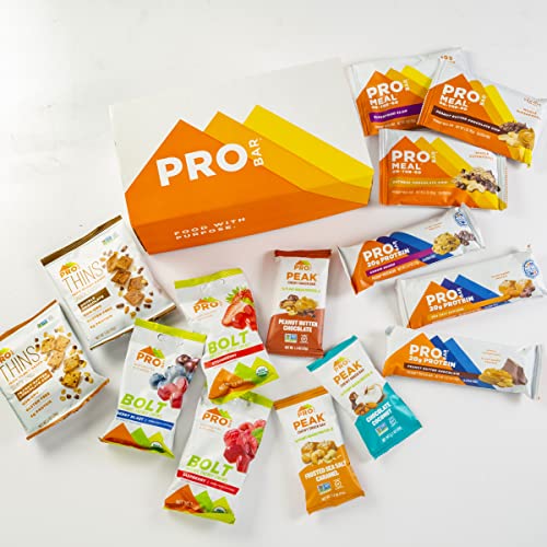 PROBAR – Plant-Based Starter Pack - Gluten-Free, Non-GMO, Healthy, High Protein Snacks - Natural Energy for Hiking, Cycling, Camping, Snowboarding, Skiing (Pack of 14)