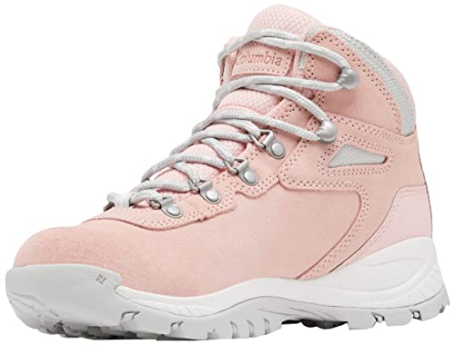 Columbia womens Newton Ridge Plus Waterproof Amped Hiking Shoe, Vintage Pink/Nimbus Grey, 7.5 US