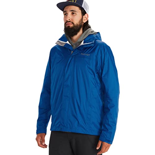 Marmot Men’s PreCip Jacket | Lightweight, Waterproof, Blue Sapphire, Medium