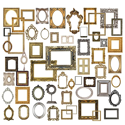 Vintage Scrapbook Window Frame Stickers 55pcs
